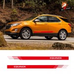 Car Auto Side Car Sticker Vinyl Side Stripe Skirt Sticker Decals Wraps Body Graphics Car Styling for Chevrolet Equinox